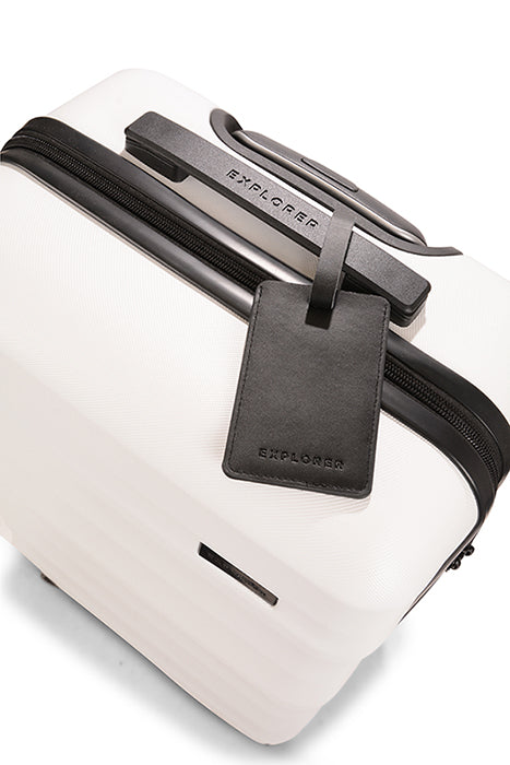 Leather Luggage Tag Black