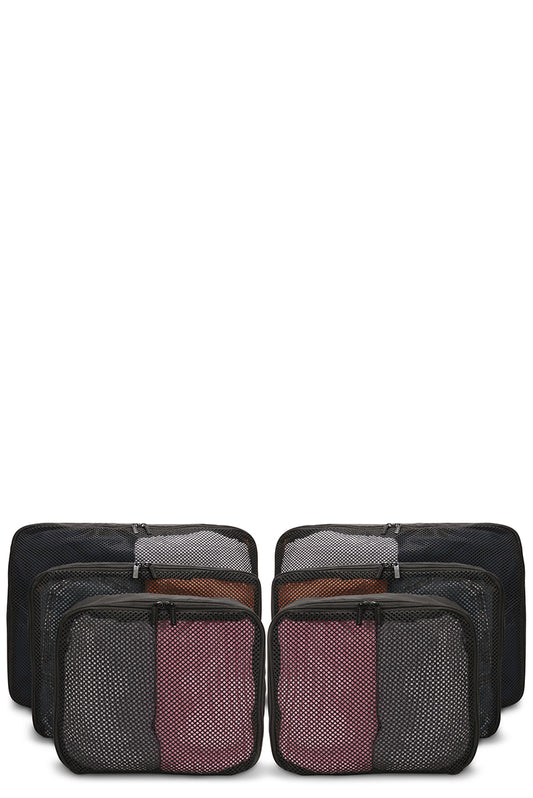 Square Packing Cubes (6 Pack) Black