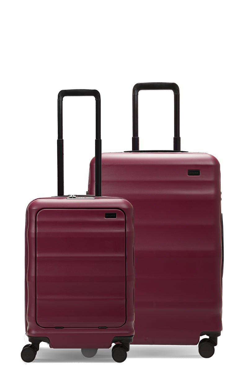 Luna-Air Front Access Carry-On & Medium Set Merlot